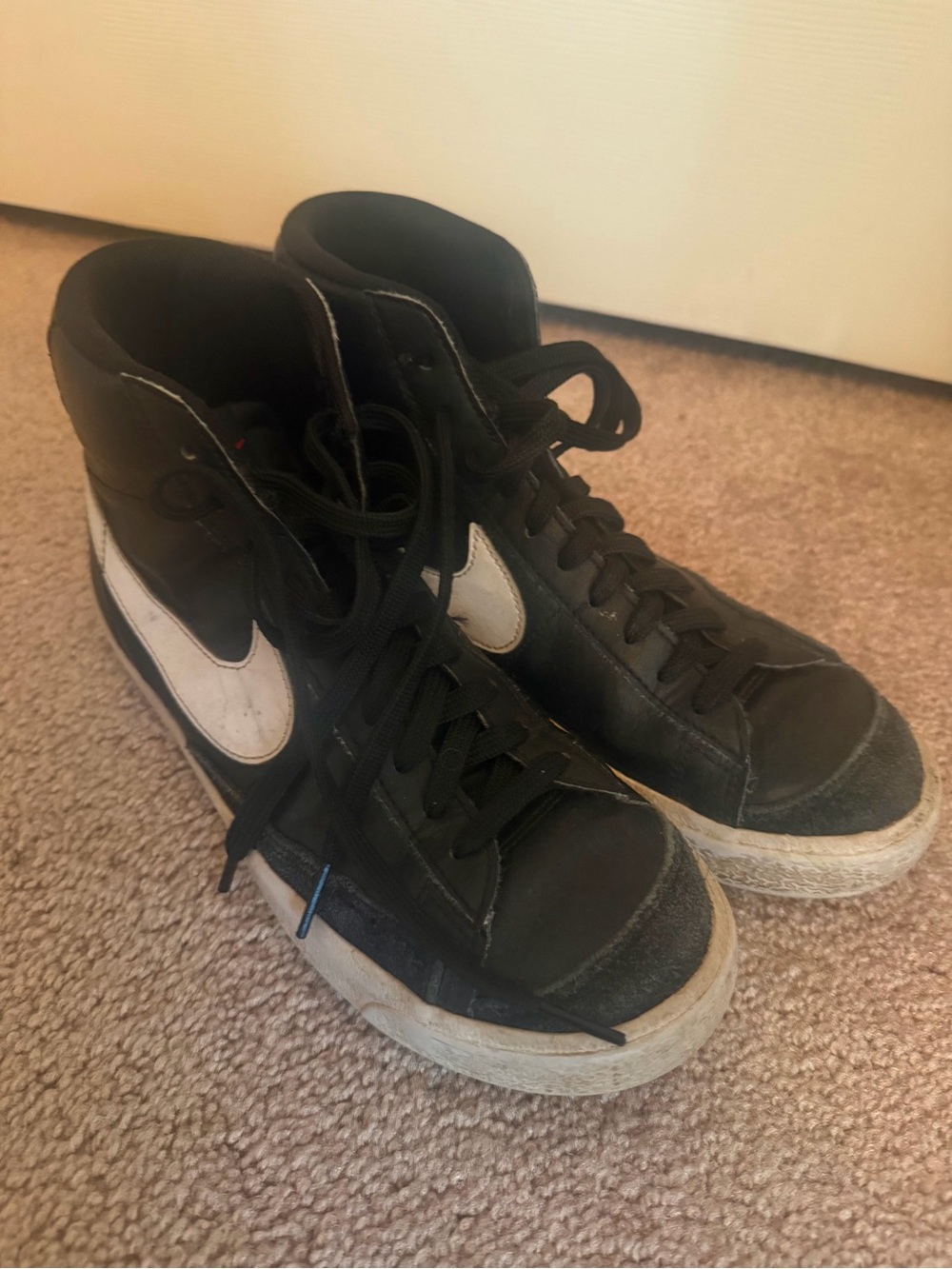 THREE PAIRS of Nike High-Top Sneakers • White, Black & Pink